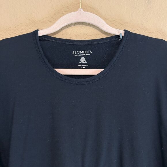 Seg'ments Merino Wool Baselayer Crewneck Shirt Womens XXL Black Stretch Top - Picture 4 of 5